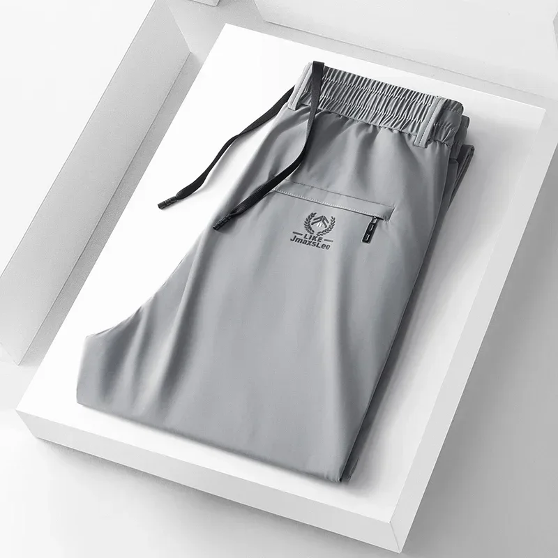 Streetwear Brand Luxury - 2024 Summer Soft Ice Silk Fabric