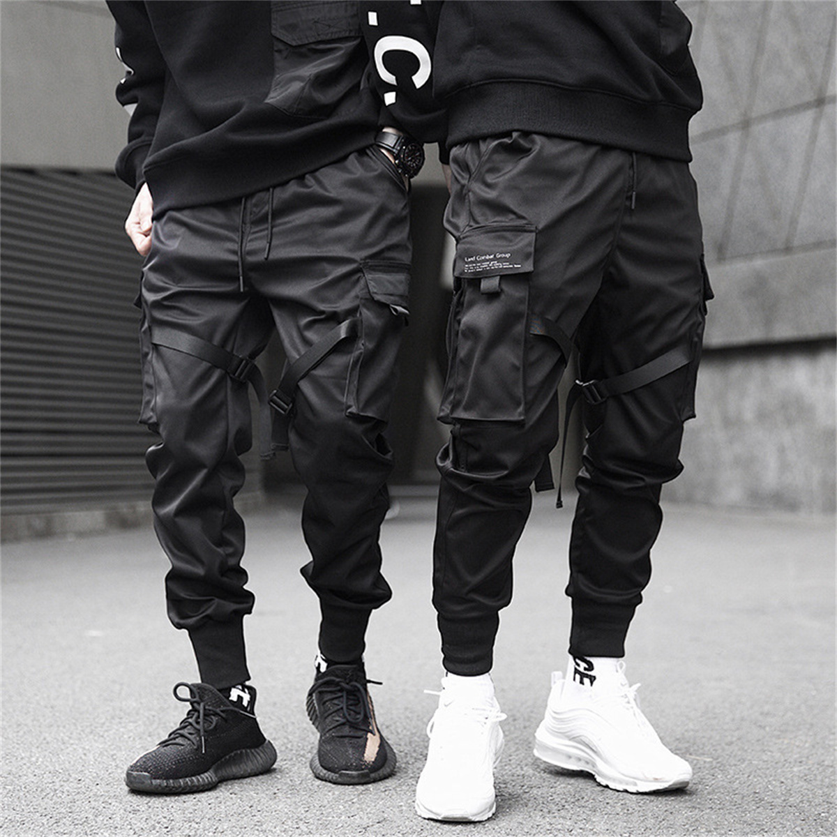 Streetwear Brand Fashion - Black Hip Hop Cargo Pants Summer