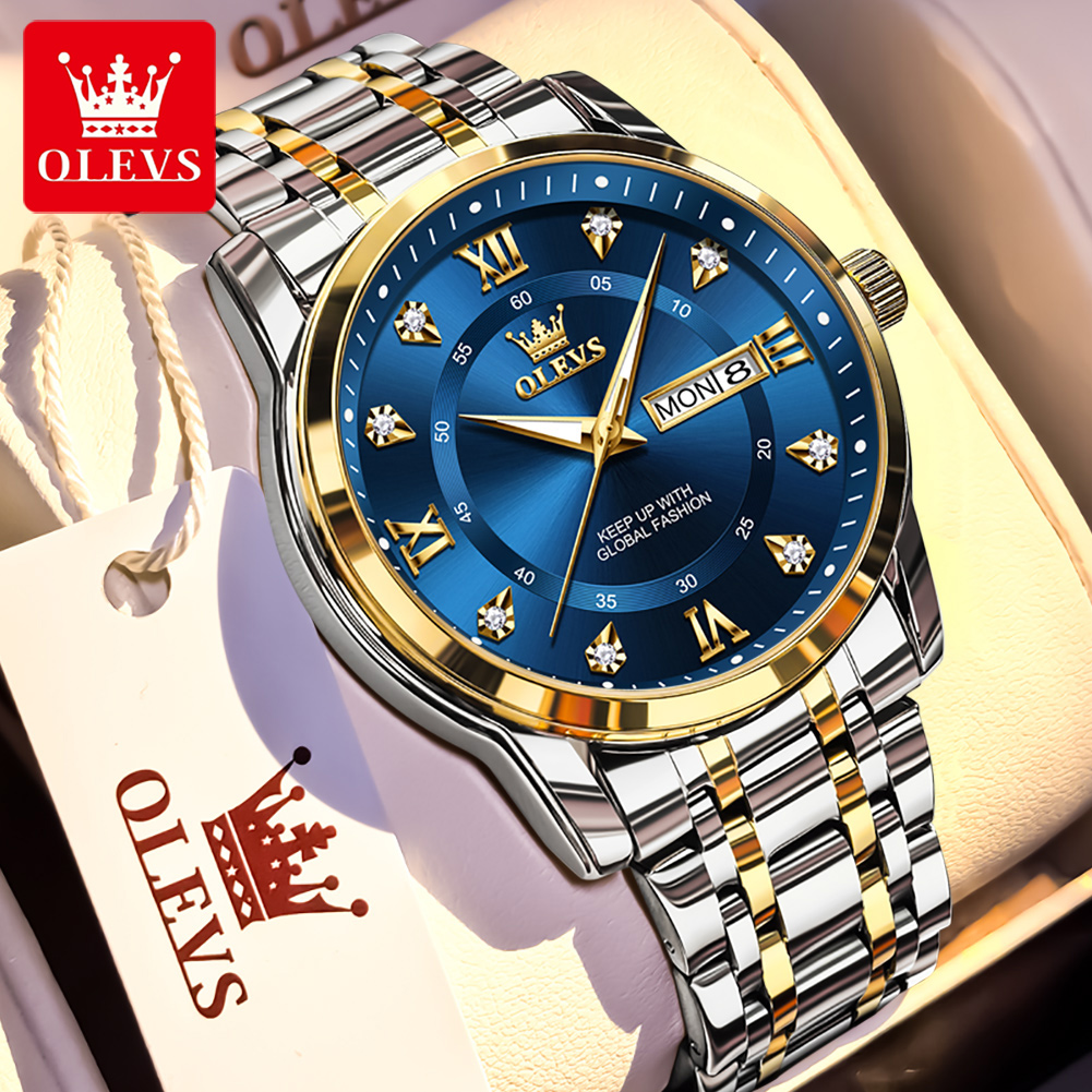 Streetwear Brand Luxury - OLEVS Brand Fashion men's watches stainless