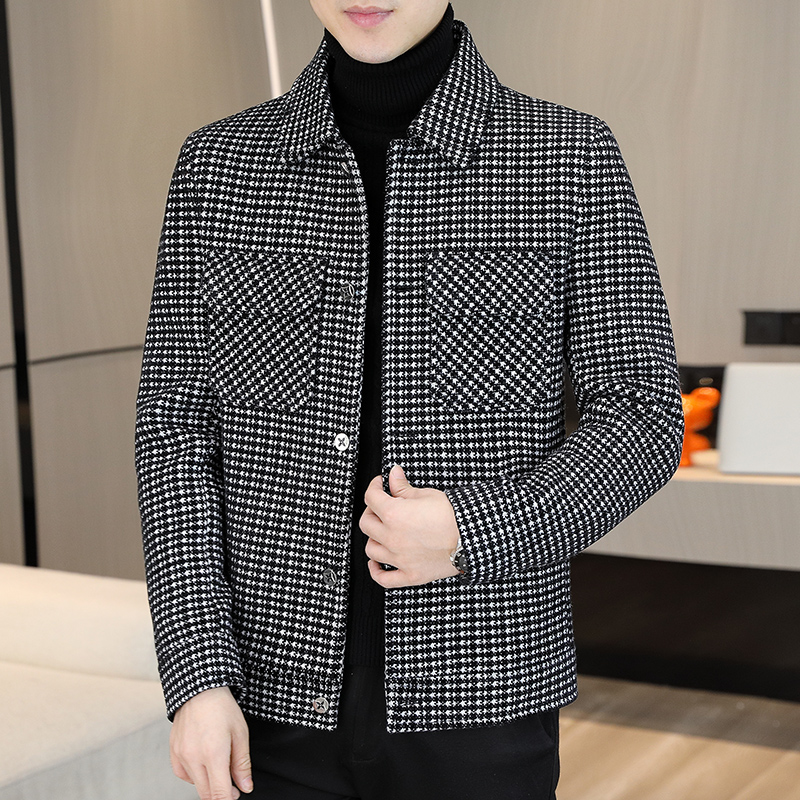 Streetwear Brand Fashion - Brand Winter Plaid Woolen Jackets Men