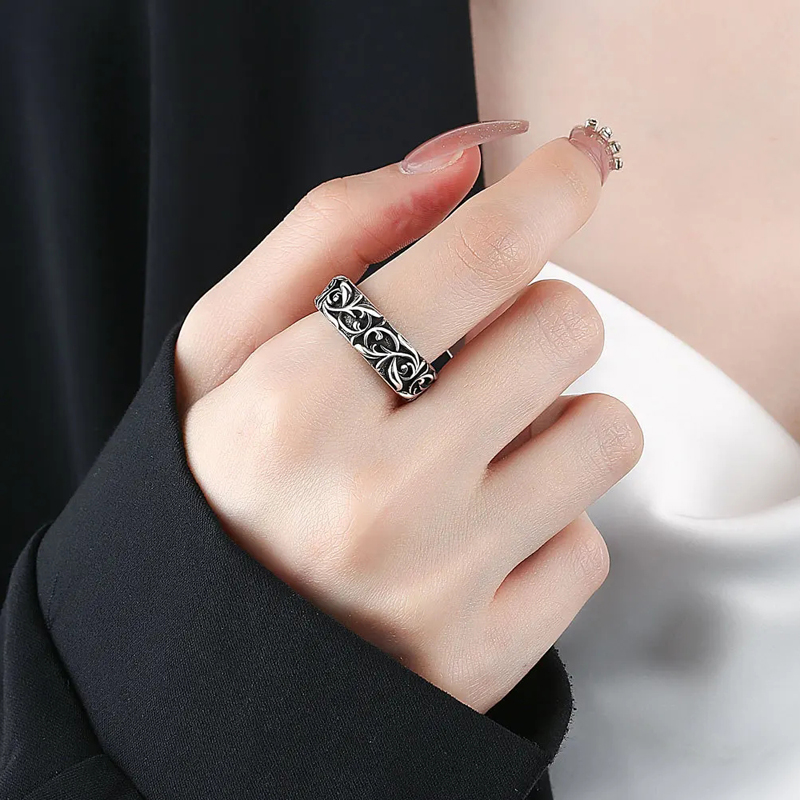 Retro Eternal Vine Rings Silve - Chrome Hearts Ring review and price