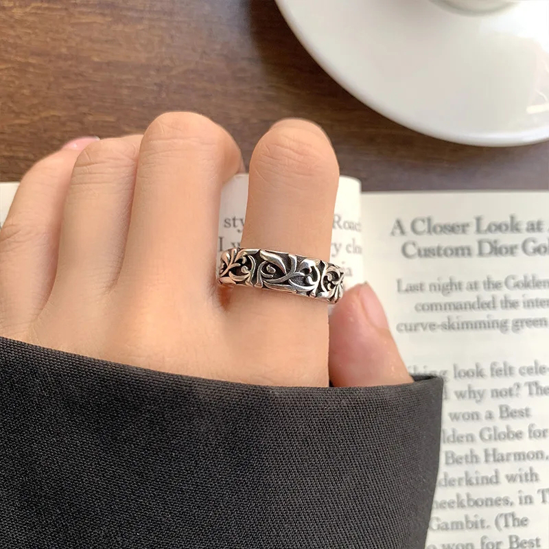 Retro Eternal Vine Rings Silve - Chrome Hearts Ring review and price
