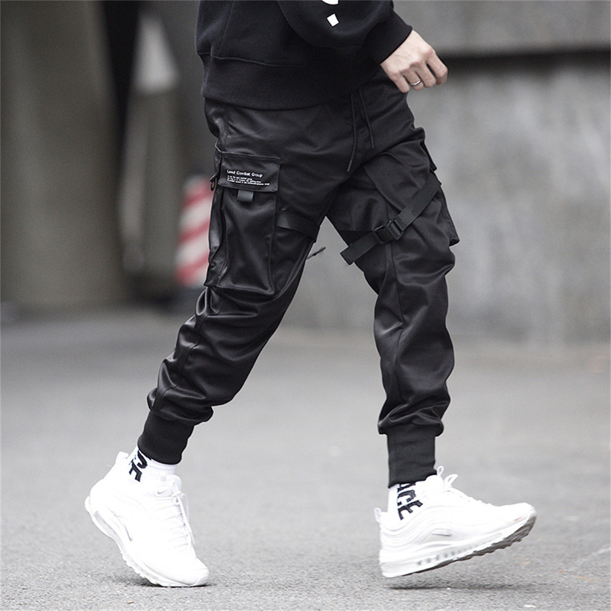 Black Hip Hop Cargo Pants Summ - Streetwear Brand Fashion review and price