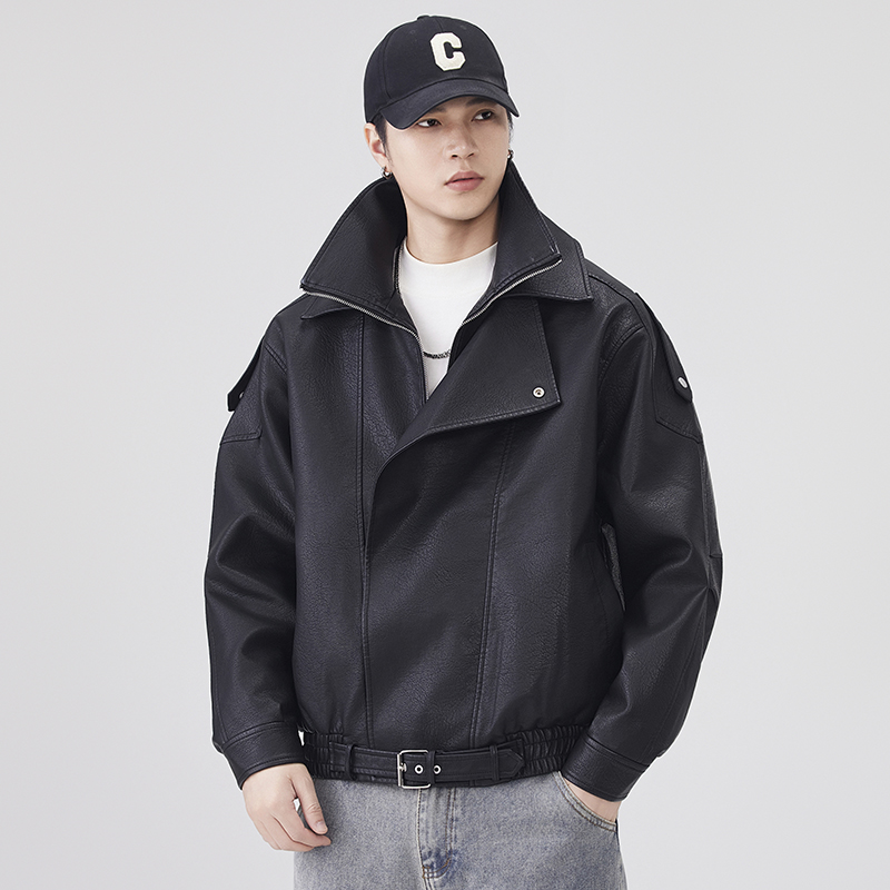 Autumn Winter Leather Jacket M - Streetwear Brand Vintage review and price