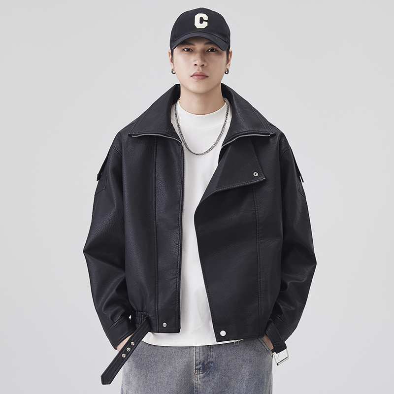 Autumn Winter Leather Jacket M - Streetwear Brand Vintage review and price