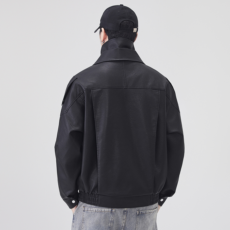 Autumn Winter Leather Jacket M - Streetwear Brand Vintage review and price