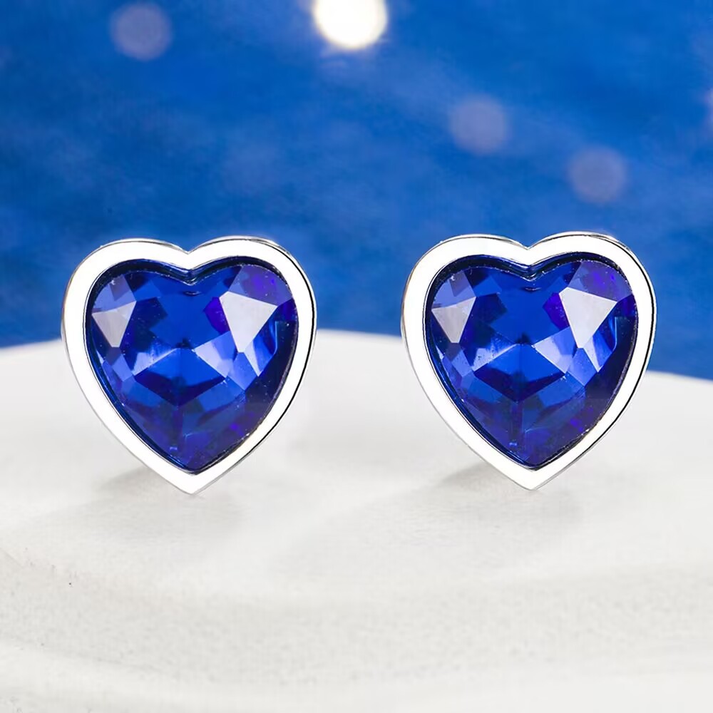925 Sterling Silver Heart Blue - Chrome Hearts Ring review and price