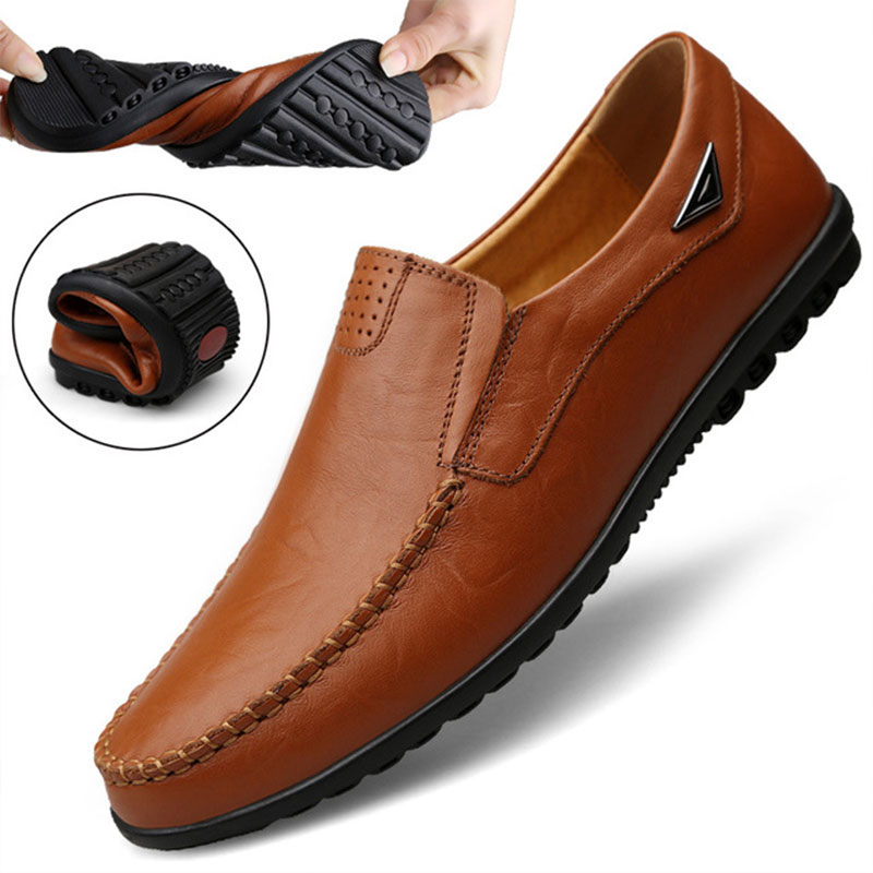 Genuine Leather Men Casual Sho - Streetwear Brand Luxury review and price